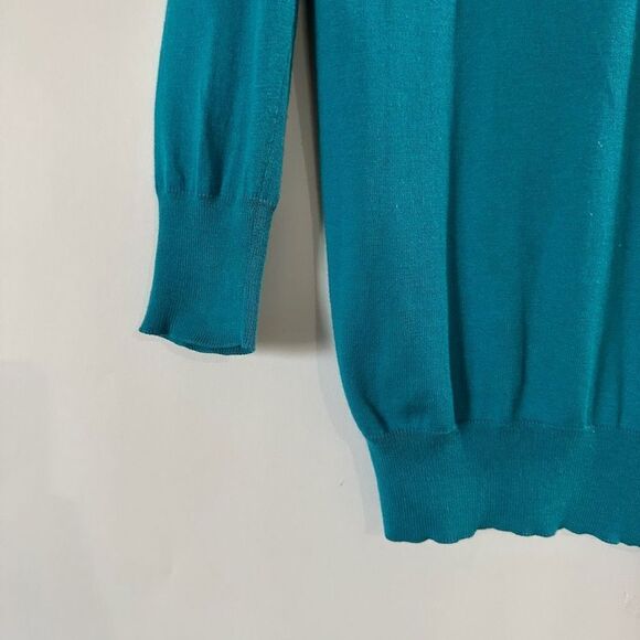 Banana Republic Teal V-Neck Sweater - Picture 8 of 12